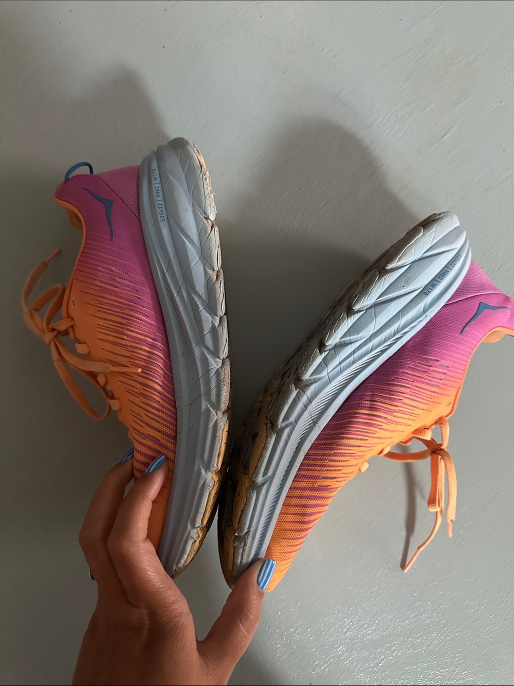 Hoka Rincon 3 Orange Blue Pink Women’s 8 Running Walking Colorful - Picture 2 of 10